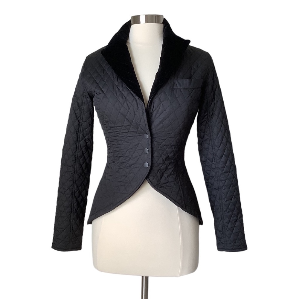 Barbour Black Quilted Blazer